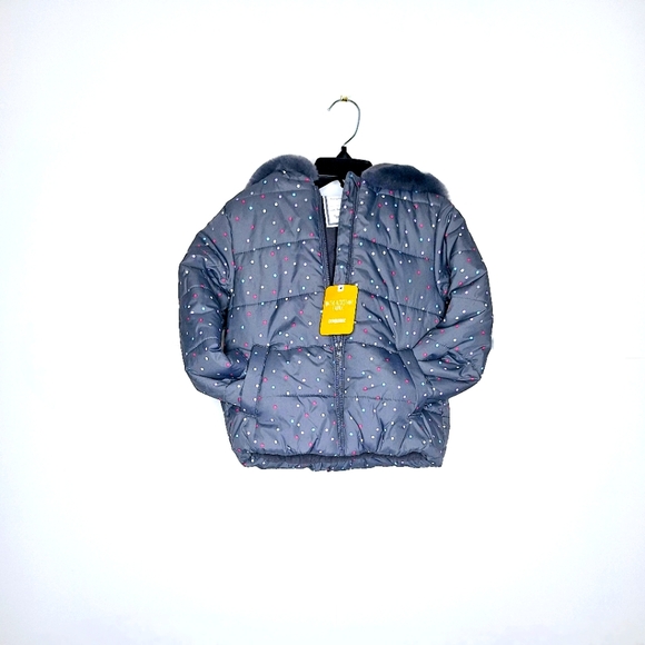 Gymboree Other - NWT Gymboree Brand"Dots, and a Bow"Fully lined coat girls 5T. FREE HAT & GLOVES.
